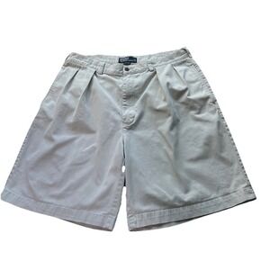 Polo By Ralph Lauren Tyler Shorts Putty Size 36 100% Cotton Light Stains